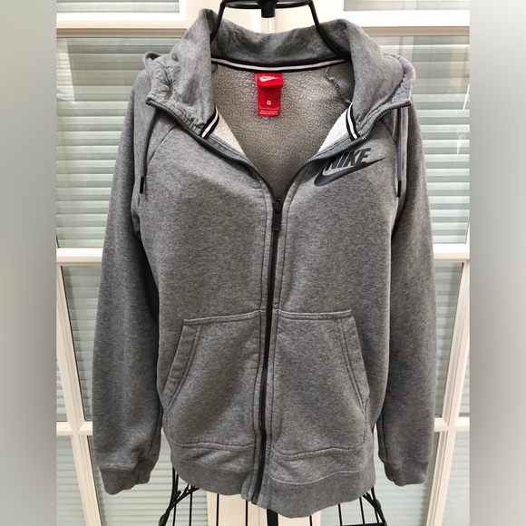 Nike Grey Hooded Zip-Up Jacket. - Picture 1 of 9